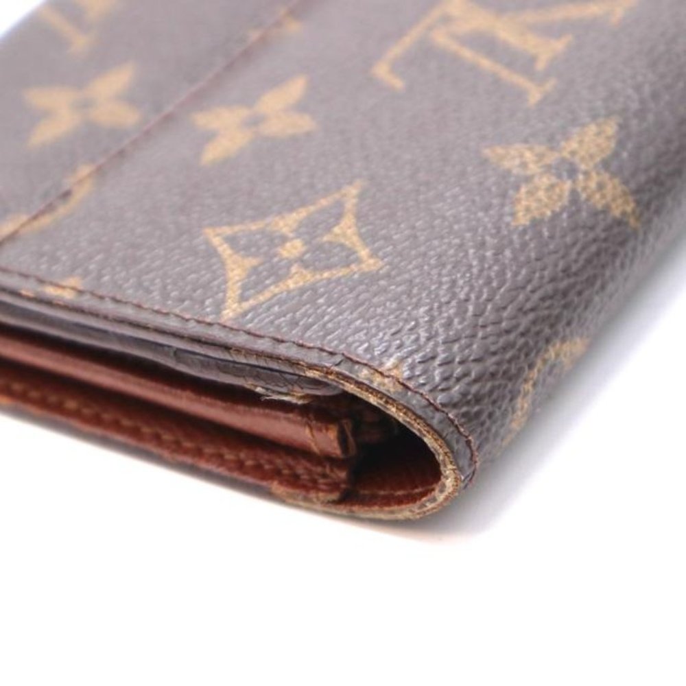 #46346 Monogram Long Flap Pocket Bill Case Zip Zipper Vintage Sarah Wallet - Picture 11 of 11